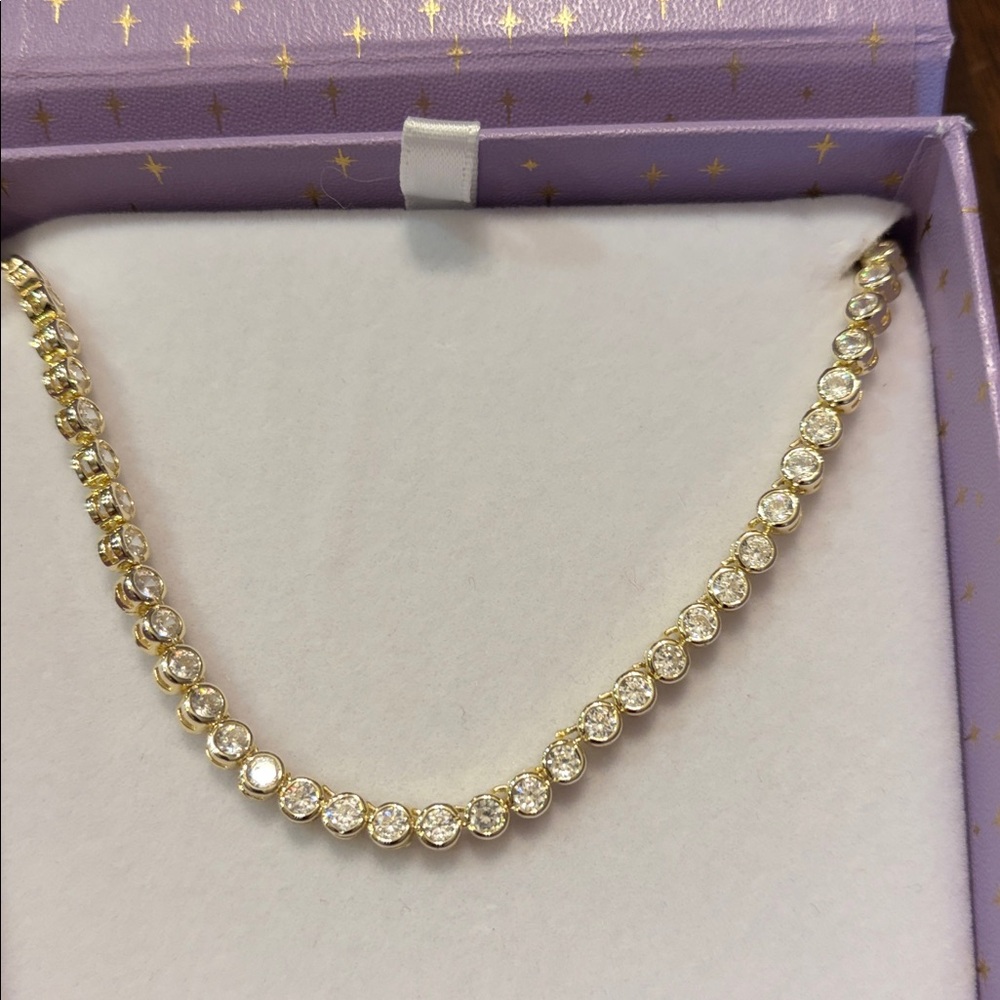 2 Piece Melinda Maria Elegant Gold Baroness  Necklace And Bracelet Set.